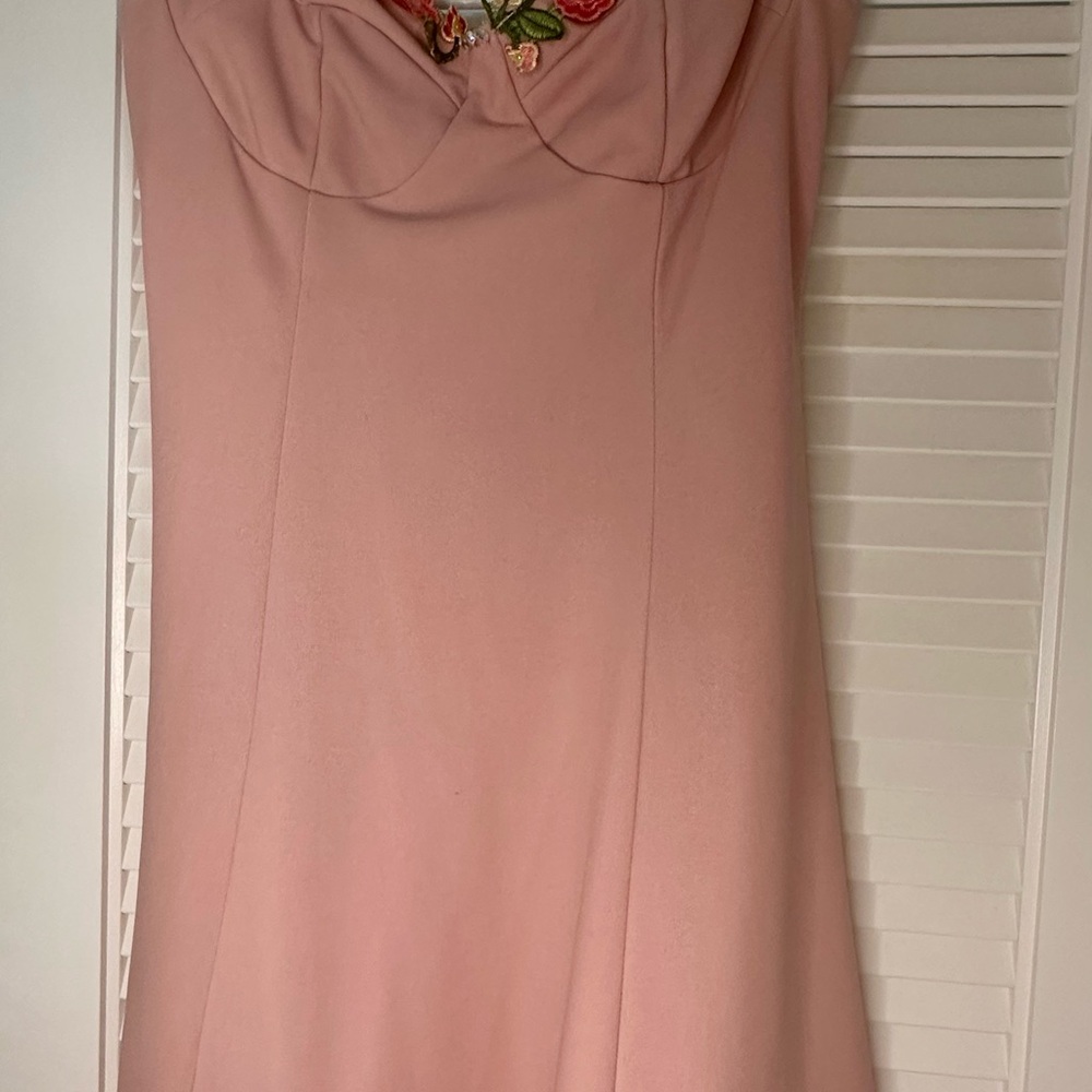 Elegant Pink Floral Dress